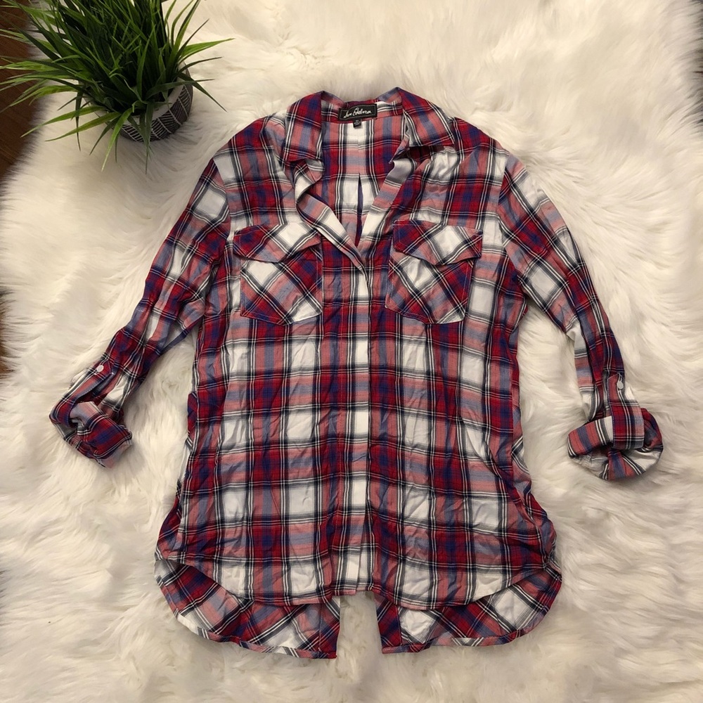 Sam Edelman Plaid Button down shirt size XS